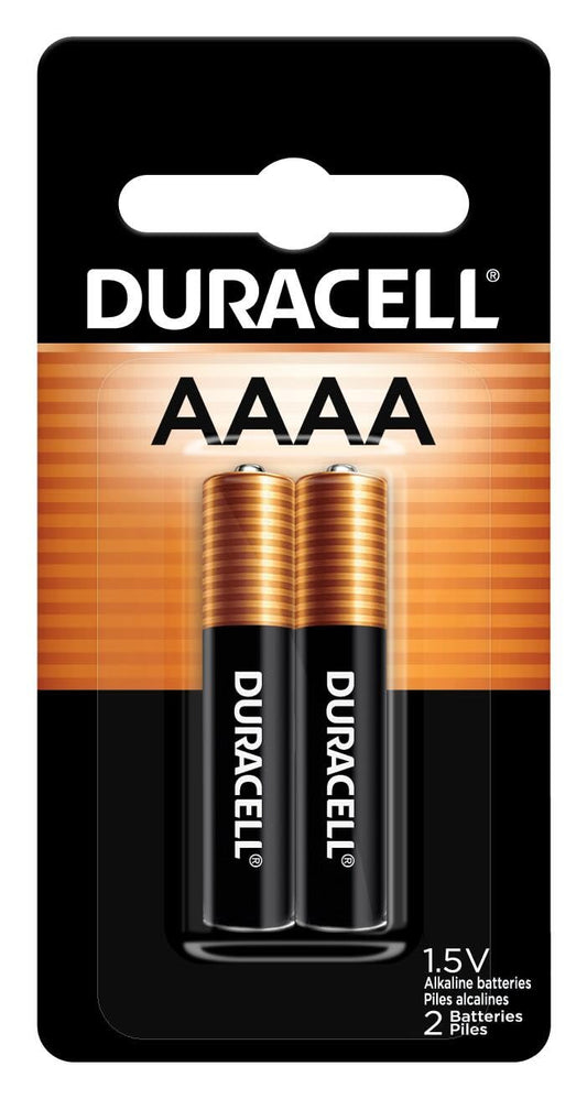 Duracell AAAA 1.5V Batteries, 2 Count (Pack of 1), AAAA 1.5 Volt Alkaline Battery, Long-Lasting for Cameras, Styluses, Flashlights and More
