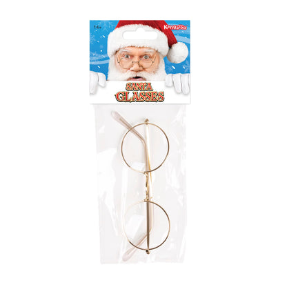 Kangaroo Gold Costume glasses - Round Fake Glasses For Men and Kids - Circular Glasses Spectacles - Metal Frame Plastic Lenses - Non Prescription - Nerd Halloween Cosplay Accessories and Apparel