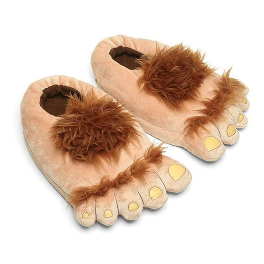 Ibeauti Womens Furry Monster Adventure Slippers, Comfortable Novelty Warm Winter Hobbit Feet Costume Gift Slippers for Teens Adults
