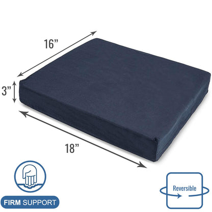 DMI Seat and Chair Cushion for Office Chairs, Wheelchairs, Scooters, Kitchen Chairs or Car Seats, FSA HSA Eligible, for Support and Height while Reducing Stress on Back, Tailbone or Sciatica
