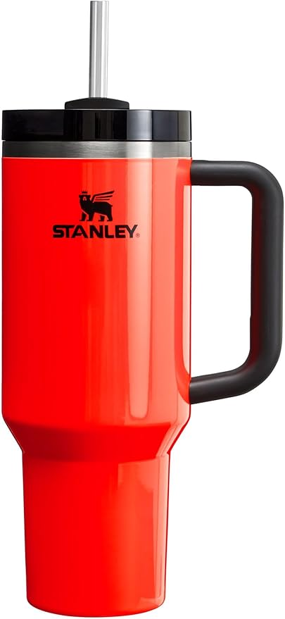 Neon Orange Stanley Quencher H2.0 Tumbler 40oz