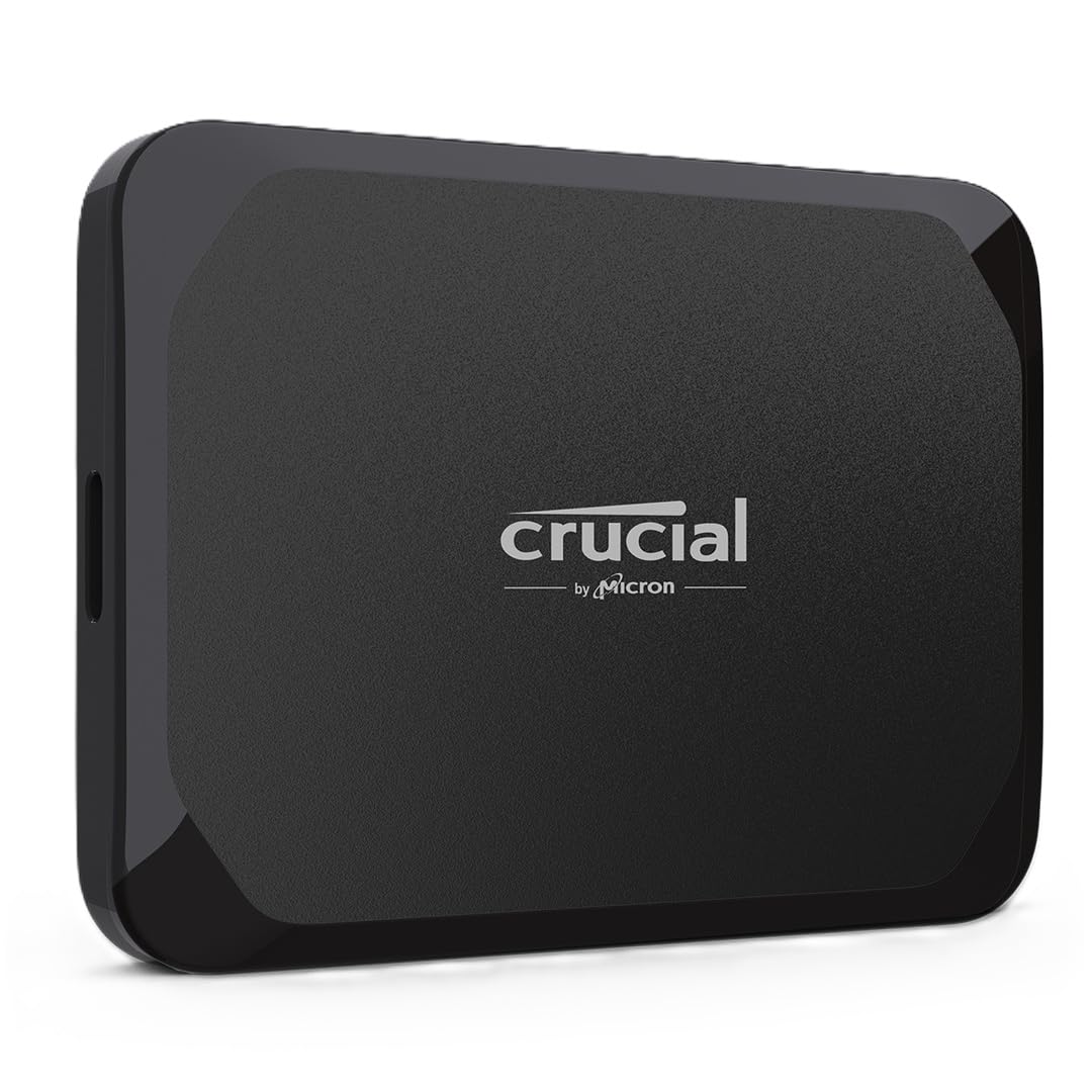 Crucial X9 2TB Portable SSD, Up to 1050MB/s, USB 3.2 USB-C, External Solid State Drive, Compatible with Windows, Mac, & Android, Reliable Storage for Games, Files, & Backups, Black - CT2000X9SSD902