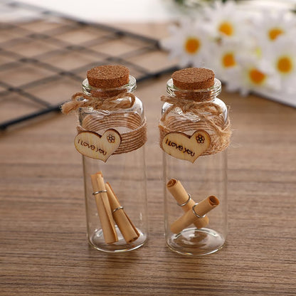 Danmu 30ml 1.18" x 2.75" Potion Bottles,Mini Glass Bottles,Small Glass Jars for Wedding Favors,Halloween Decorations,Baby Shower,Party Favors(12Pcs)