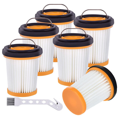 6 Pack WV201 Fiters Replacement for Shark Wandvac ION W1 S87 Handheld Vacuum Filter Replacement WV200, WV201, WV205, WV201BK,WV220, Compare to Part # XHFWV200