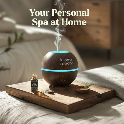 Lagunamoon Essential Oils Set - Top 6 Blends for Diffusers, Home Care, Candle Making Scents, Fragrance, Aromatherapy, Humidifiers, Gifts - Peppermint, Tea Tree, Lavender, Eucalyptus, Orange (10mL)