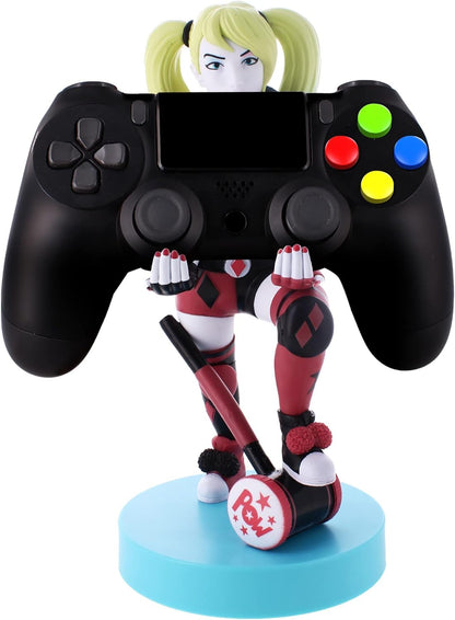 Exquisite Gaming: Warner Bros: Harley Quinn - DC Original Mobile Phone & Gaming Controller Holder, Device Stand, Cable Guys, Licensed Figure