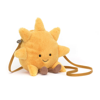 Jellycat Amuseables Sun Plush Bag, 10 inches - Crossbody and Shoulder Purse - Fun and Unique Handbag