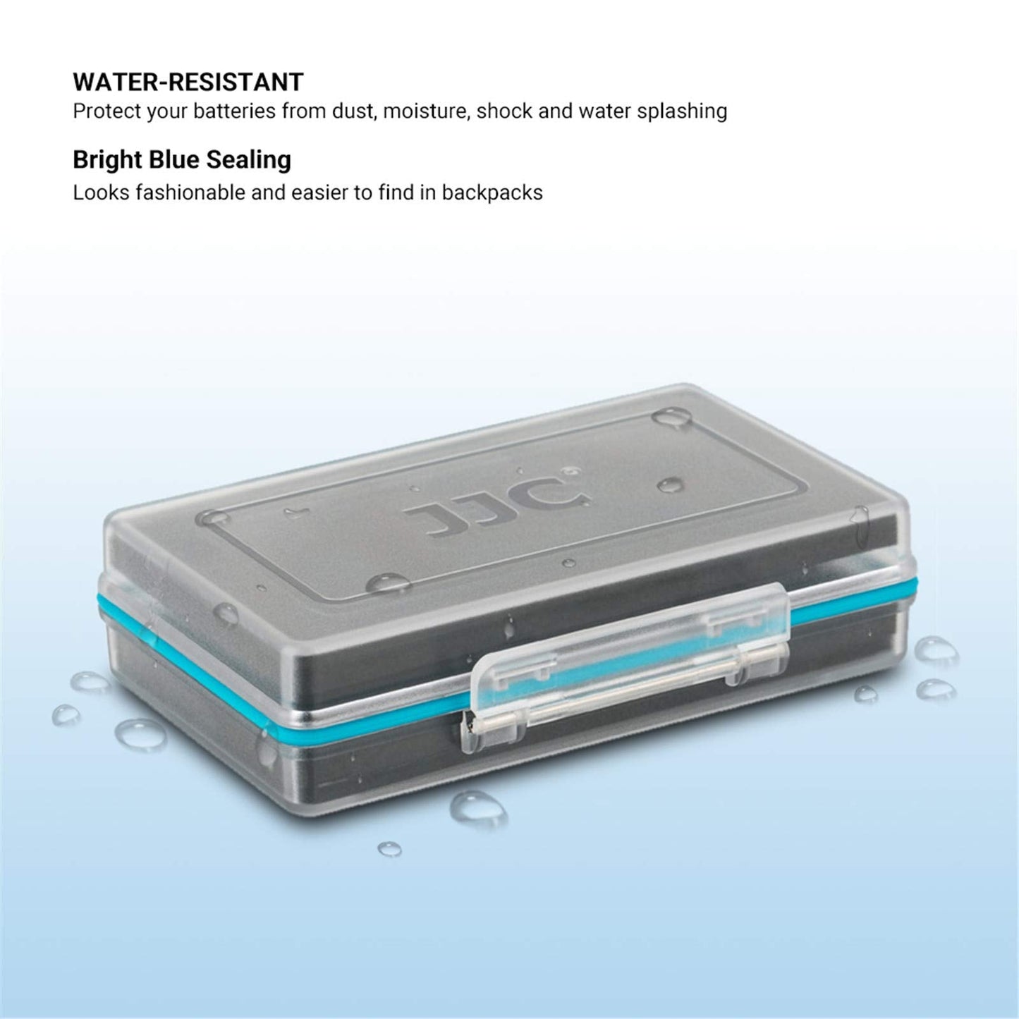 JJC 18650 Battery Case, Shockproof & Water-resistant Battery Storage Holder for 6 x 18650 Battery, PC Shell Easy to Carry