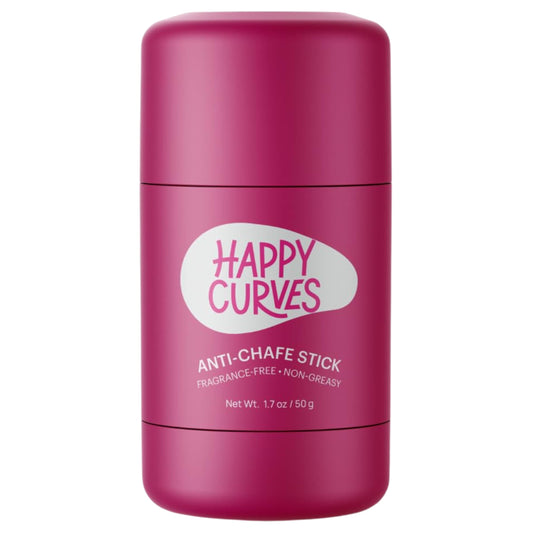 HAPPY CURVES Anti-Chafe Stick - Chafing and Friction Defense for Women, Ideal for Thighs, Underarms and More - Thigh Rub Protector and Chafing Balm, Perfect for Active, Non-Active Women (1 Pack)