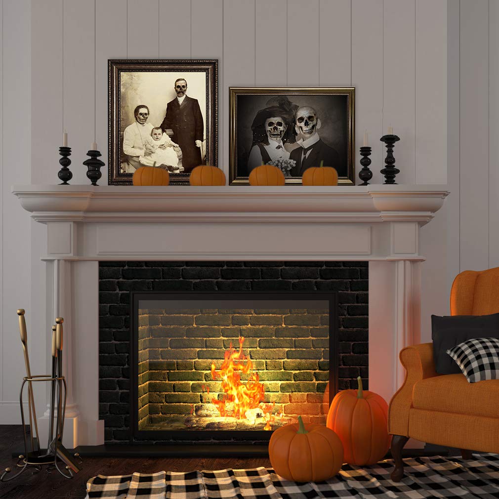 Halloween Decorations, 12 Pieces Laminated Halloween Gothic Decor Poster Frames Durable Haunted House Creepy Portraits Pictures Spooky Home Decor