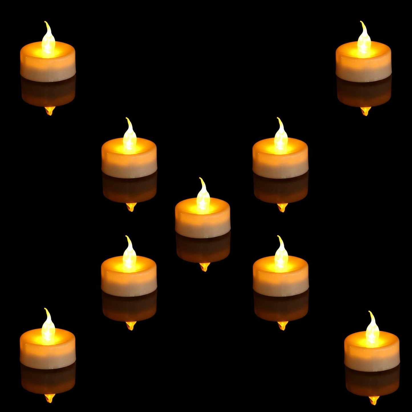 LED Remote Tea Lights with Timer,Electric Fake Candles,Flickring Amber Flameless Votive Lights,Tealight Candles for Wedding and Home Decoration,Pack of 12