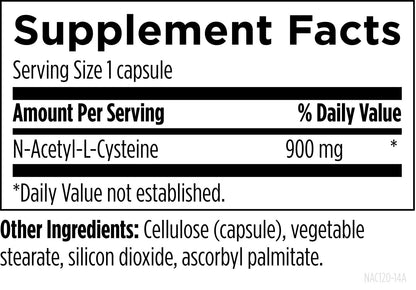 Designs for Health NAC - 900mg N-Acetyl-L-Cysteine, Antioxidant Glutathione Precursor - Detox + Workout Recovery Support - Non-GMO + Gluten Free Supplement (120 Capsules)