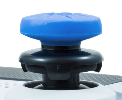 KontrolFreek FPS Freek Edge for PlayStation 4 (PS4) and PlayStation 5 (PS5) | Performance Thumbsticks | 1 High-Rise Convex, 1 Low-Rise Convex | Blue