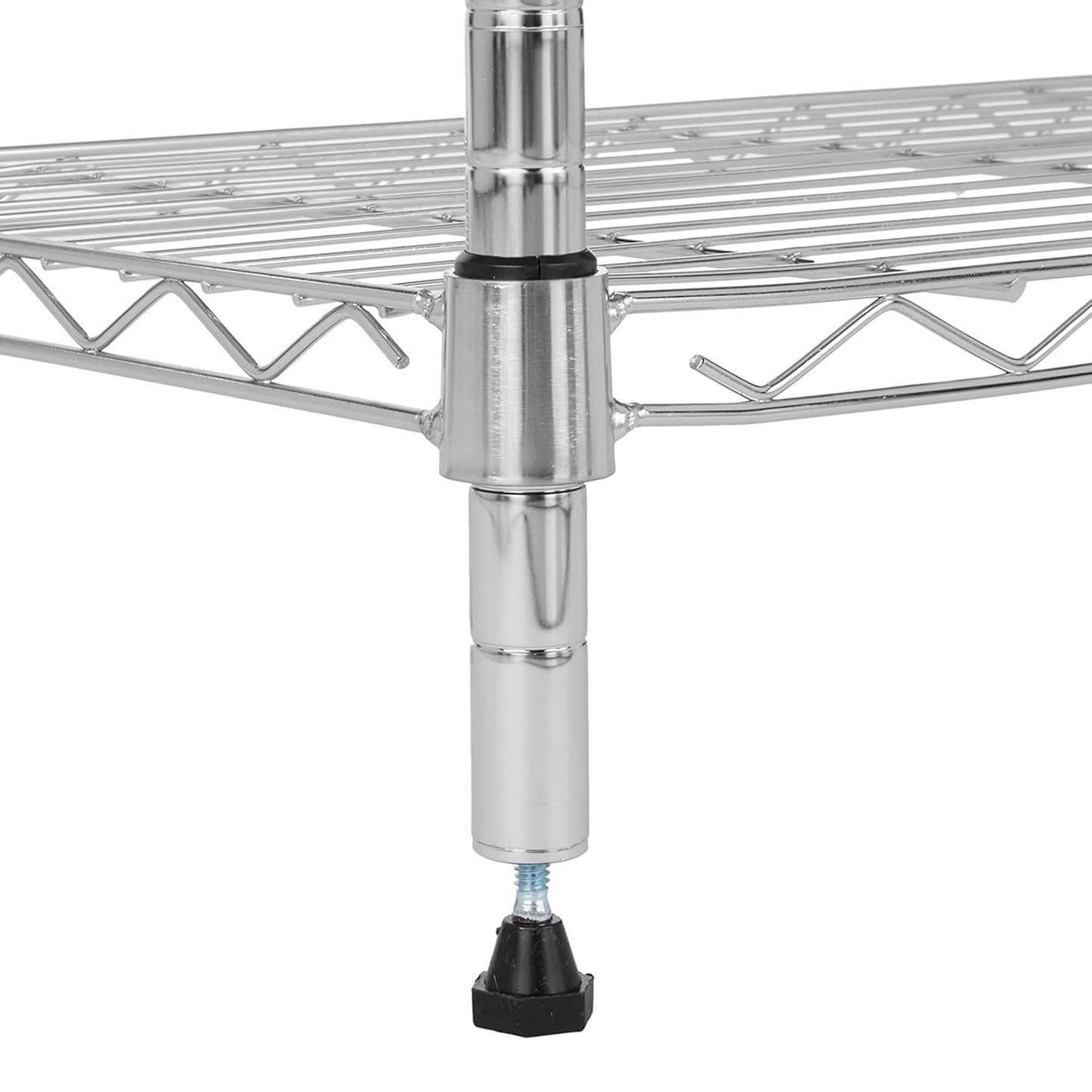 Amazon Basics 3-Shelf Adjustable Heavy Duty Steel Wire Rack Storage Shelving Organizer for Kitchen, Garage, 23.2" L x 13.4" W x 30" H, Black