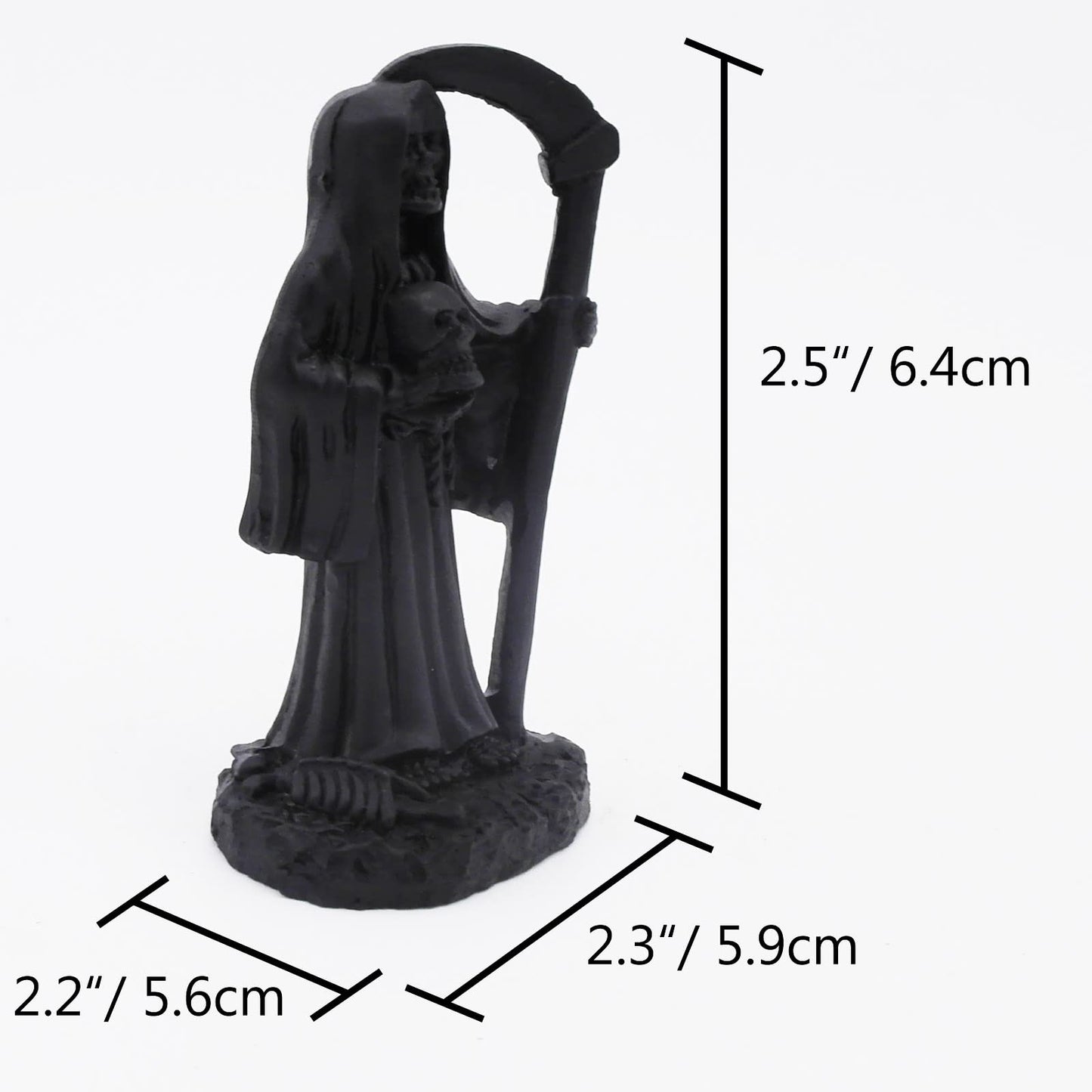 Kocris Casa Death with Sickle Aquarium Fish Tank Decorations Statue Figurine Reptile Lizard Tanks Terrarium Devil Skull Halloween Décor Ornament Pet