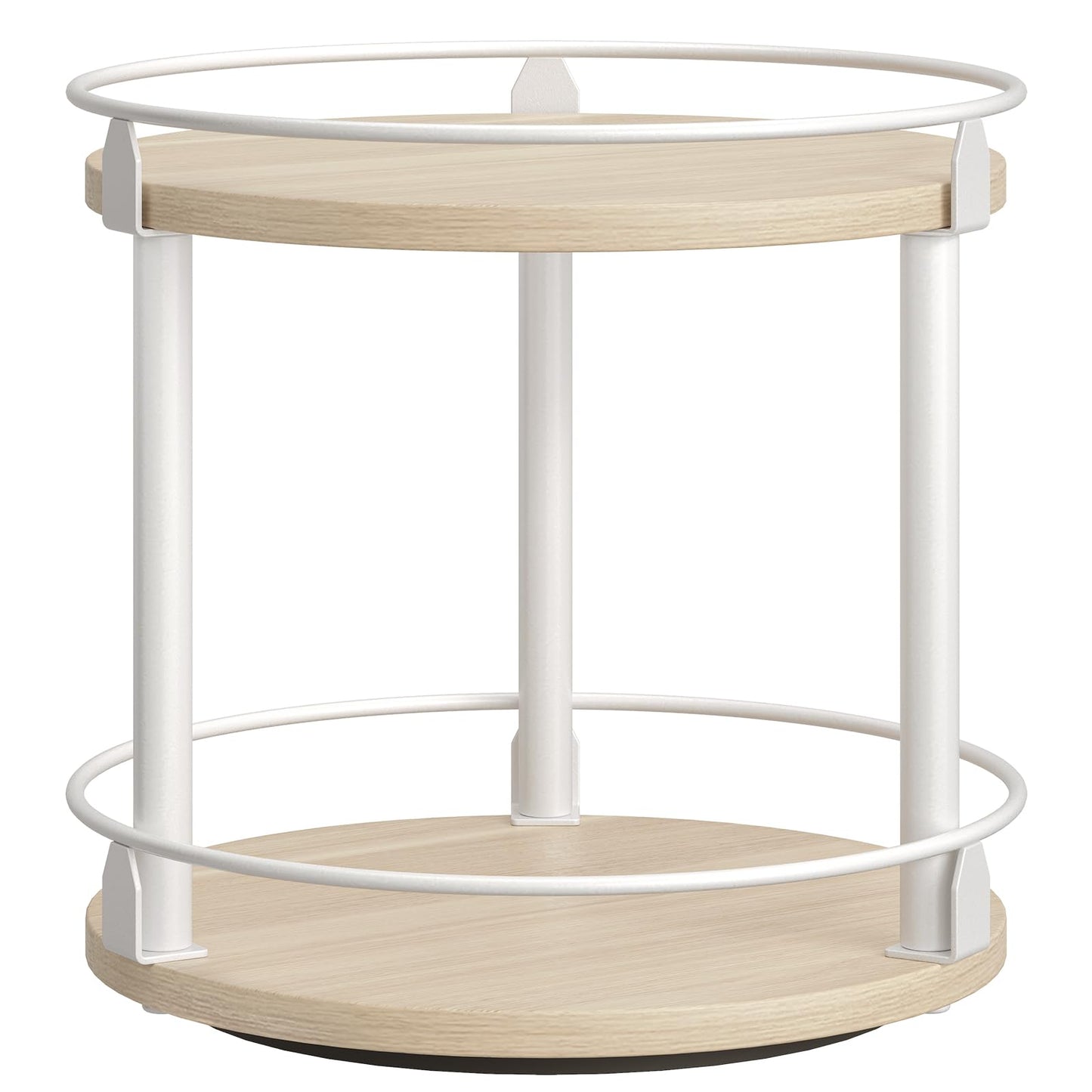 3-Tier Lazy Susan Organizer, Rotating Spice Rack, Spinning Organizer, Industrial Turntable Spice Rack Organizer for Cabinet, Kitchen Countertop, Pantry, Rustic Brown and Black SR23BR