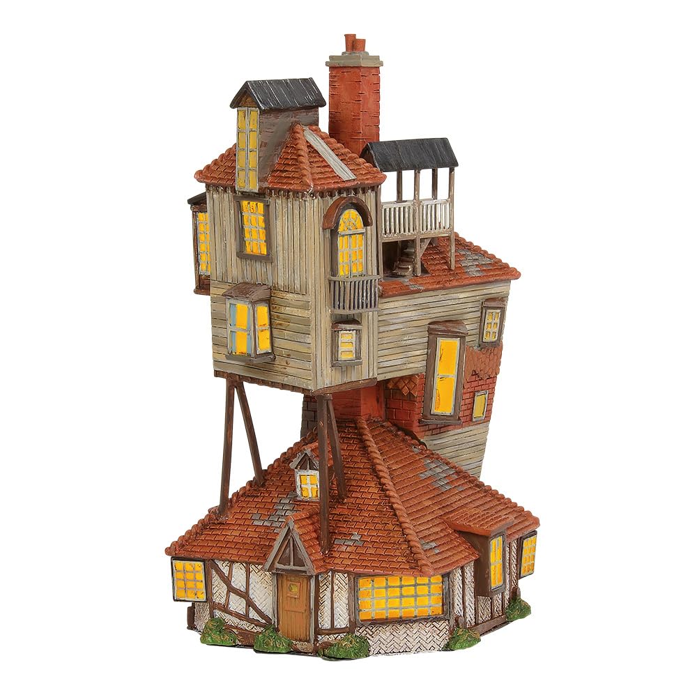 Department 56 Polyresin, Plastic, Stone Powder, Harry Potter Village The Burrow Lit Building, 9.06 Inch, Multicolor
