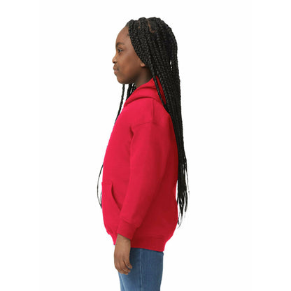 Gildan Youth Hoodie Sweatshirt, Style G18500B, Red, Small