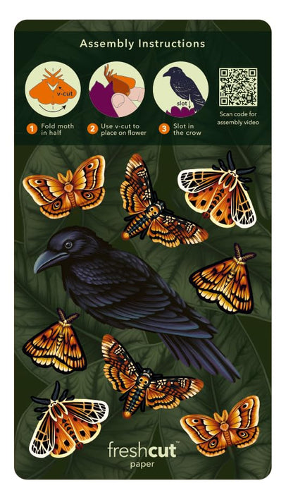 Freshcut Paper Pop Up Cards, Moonlight Garden, 12 Inch Life Sized Forever Flower Bouquet 3D Popup Greeting Card, Halloween Cards, Birthday Card, Blank Notecard & Envelope