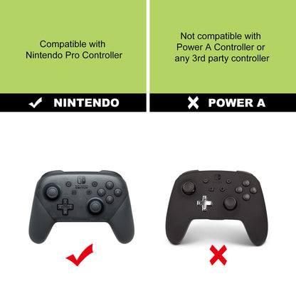 J&TOP Adjustable Mount Clip for Switch Official Pro Controller, The Original Pro Controller Clip Mount Compatible with Nintendo Switch/OLED/Lite,Black