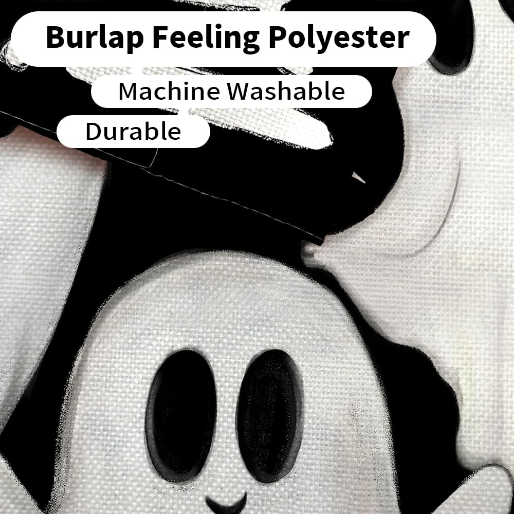 CROWNED BEAUTY Halloween Garden Flag 12x18 Inch Double Sided Ghosts Boo Decoration for Outside CF1883-12