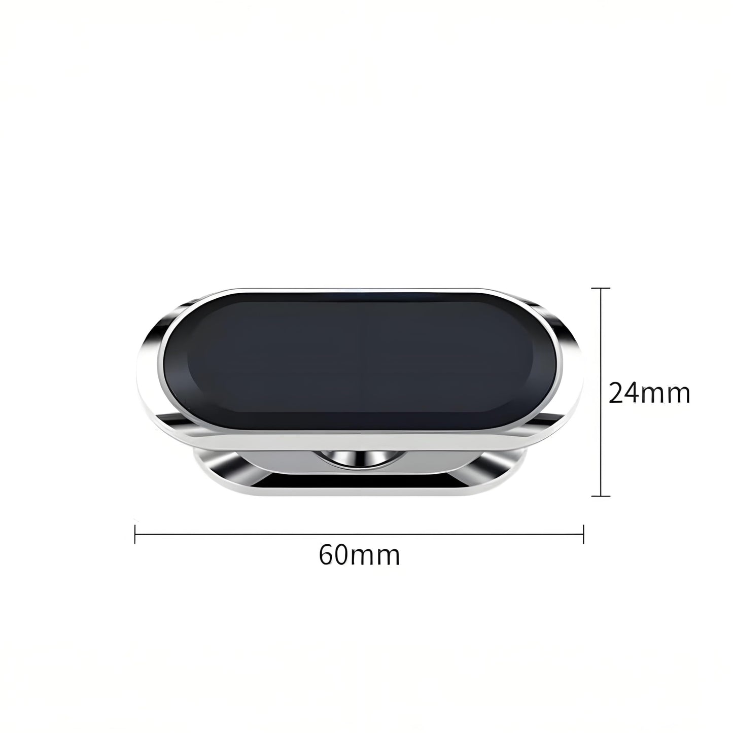 Magnetic Phone Holder for Car Dash - 2 Plate Mount for iPhone Samsung, Black