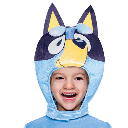 Disguise Bluey Costume for Kids, Official Bluey Character Outfit with Jumpsuit and Headpiece, Classic Toddler Size Small (2T)