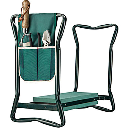 Garden Kneeler and Seat,with 2 Tool Bags Pouches and Claw Gloves,Portable Lightweight Bench Thicken EVA Foam Pad Sturdy Steel Pipe Practical Garden Tools(Green)