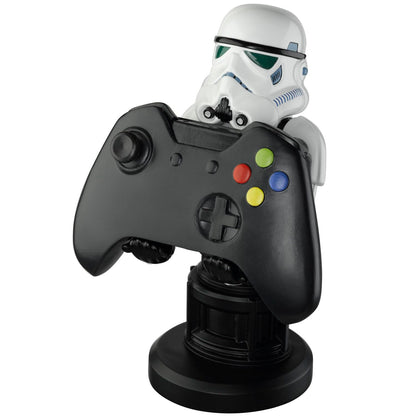 Exquisite Gaming: Star Wars: Stormtrooper - Original Mobile Phone & Gaming Controller Holder, Device Stand, Cable Guys, Collectable Licensed Figure