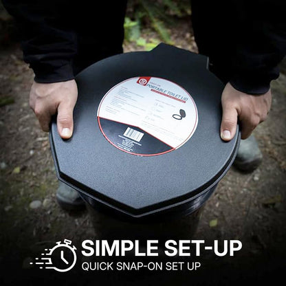 72 HRS Premium Portable Camping Toilet Seat with Lid for Camping, Hiking, Emergencies - Perfect for Emergency Preparedness, Backcountry, Car, Boat, Road Trips (No Bucket)