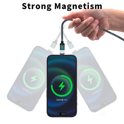 100W 2 in 1 Magnetic USB C Charging Cable [2-Pack, 4/6.6FT] 480Mbps Data Transfer, 5A C to C Cable Fast Charging for iPhone 16/15/14/13 Pro Max, MacBook Pro,iPad,Galaxy S22,Pixel