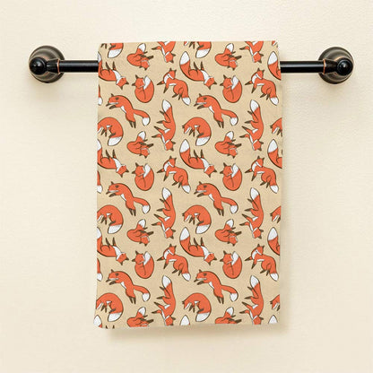 HGOD DESIGNS Fox Towels, Cute Fox Pattern 100% Cotton Soft Bath Towels for Bathroom, Kitchen, Spa 15'X30'