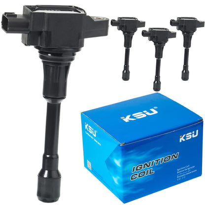 KSU Compatible with Ignition Coil Pack for Nissan Altima Cube Sentra Rogue Urvan Select NV200 NV350 Pathfinder Infiniti FX50 M56 QX60 22448JA00C C1696 UF549 5C1753(4 PCS)