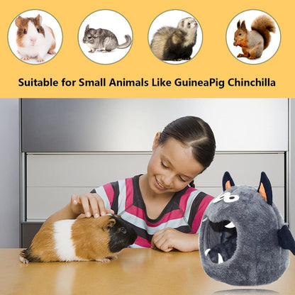 CooShou Guinea Pig Bed Hideouts Warm Small Animal Pet Beds Monster Hamster Bed House Accessorie for Guinea Pig Chinchilla Hedgehog Hamster