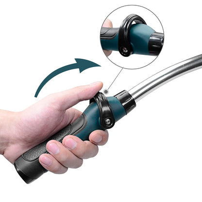 Cytheria Watering Wand,15 in Garden Hose Nozzle Sprayerwith 8 Adjustable Watering Patterns Rain Wand and Thumb Control Shut Off Valve for Car Washing,Watering Seedling Beds,Flowers,Lawn (Green)