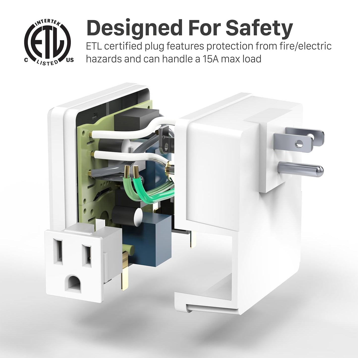 Fospower 7 Day Digital Timers for Electrical Outlets Indoor, Heavy Duty Dual Programmable Outlet Light Timer Switch, Electric Power Wall Timer for Grow Light, Appliance, Lamp, 3 Prong, Grounded