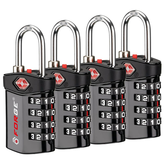 Forge Travel Lock,TSA Approved Luggage Locks for Air Travel, Gym Lockers, School Lockers, Pelican Cases, Gun Case, Easy Read Dials, Durable Alloy Body