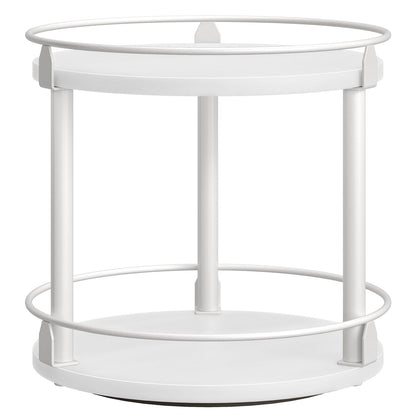 3-Tier Lazy Susan Organizer, Rotating Spice Rack, Spinning Organizer, Industrial Turntable Spice Rack Organizer for Cabinet, Kitchen Countertop, Pantry, Rustic Brown and Black SR23BR