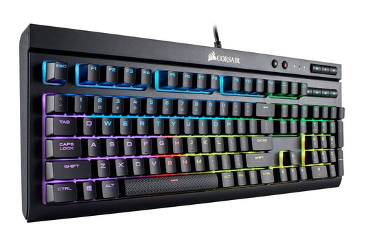 CORSAIR - USB 2.0 Type-A K68 RGB Mechanical Gaming Keyboard RGB Backlit Cherry MX Red Switch - Black