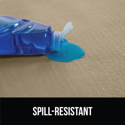 GORILLA GRIP DripGuard Drawer and Shelf Liner for Cabinet, Slip Resistant Non Adhesive Protection for Kitchen, BPA Free Smooth Surface Plastic Liners for Cabinets Bathroom Drawers, 17.5x120 Inch Beige