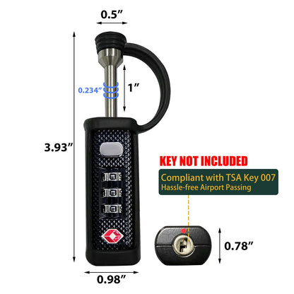 LAFENLIN Gun Case Locks 2 Pack, TSA Approved Case Locks for Gun Case, Handgun Cases Padlock for Gun Safe, Air Travel Lock Hard Pistol Cases Lock for Rifles and Shotguns, 3 Digits Heavy Duty TSA Locks