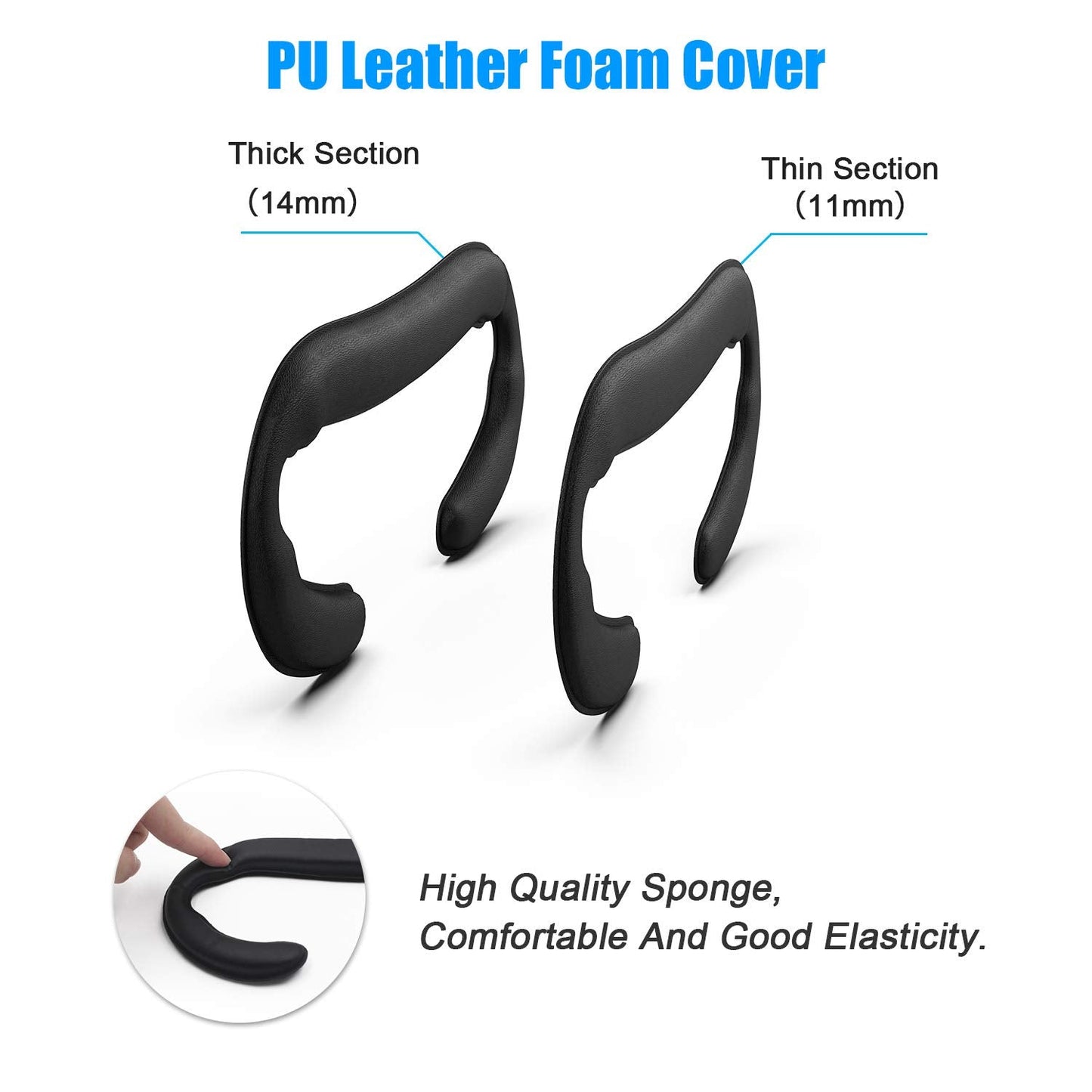 AMVR Facial Interface Bracket & PU Leather Foam Face Cover Pad Replacement & Anti-Leakage Nose Pad & Protective Lens Cover Comfort Set for Valve Index Headset