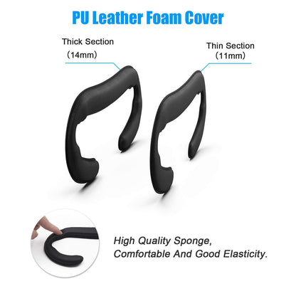 AMVR Facial Interface Bracket & PU Leather Foam Face Cover Pad Replacement & Anti-Leakage Nose Pad & Protective Lens Cover Comfort Set for Valve Index Headset