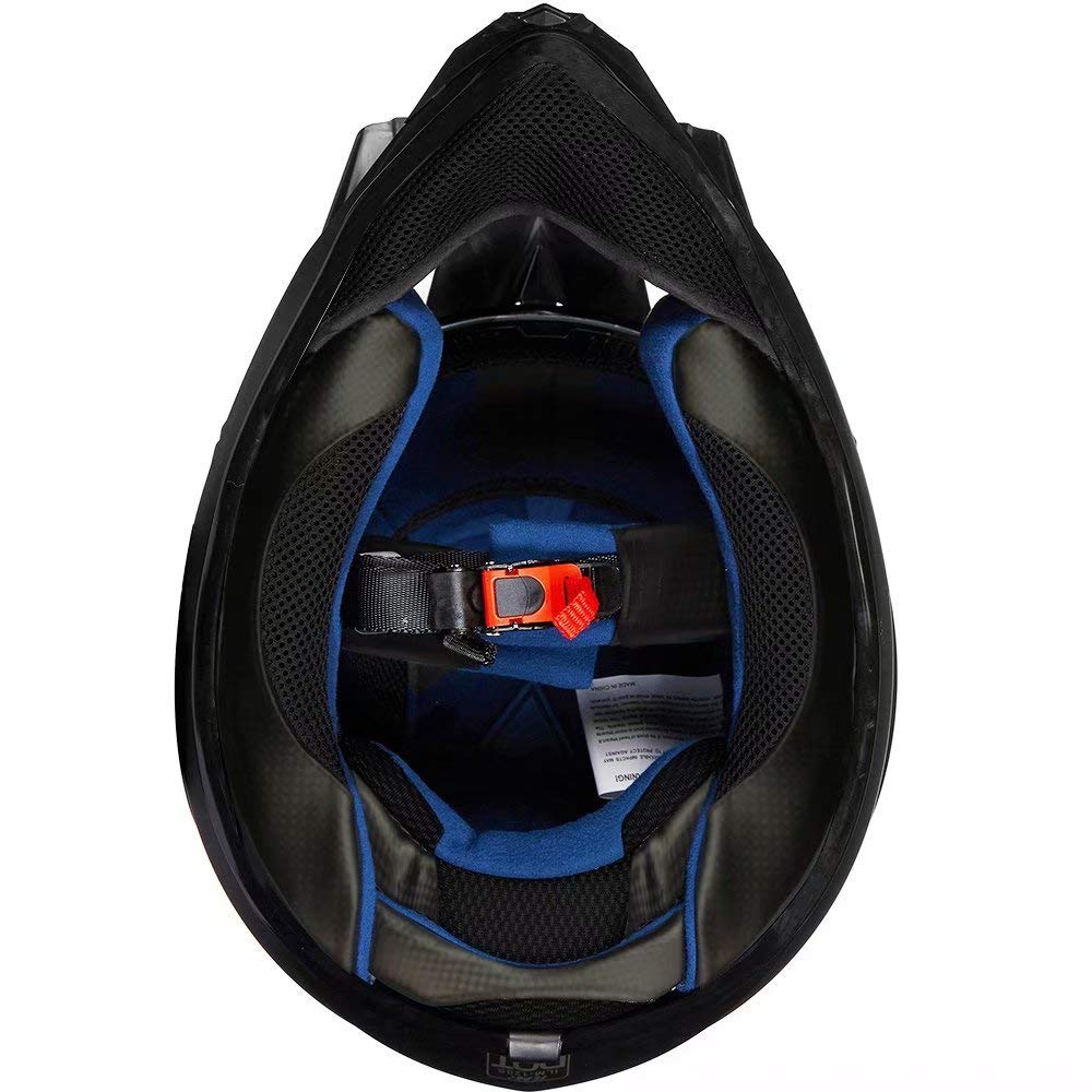 ILM Adult Dirt Bike Helmets Motocross ATV Dirtbike BMX MX Offroad Full Face Motorcycle Helmet, DOT Approved Model 128S (Matte Black, Adult-XLarge)