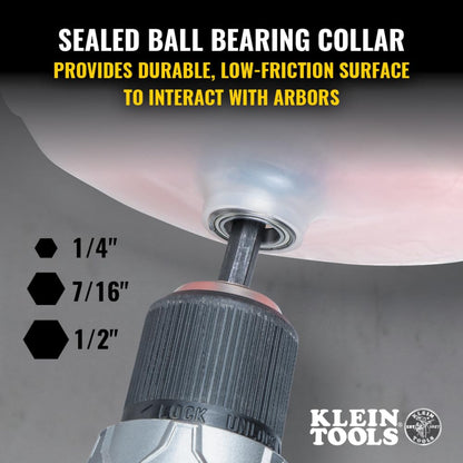 Klein Tools 31101 Collapsible Hole Saw Dust Bowl, Ideal for Overhead Can and Recessed Lighting, Fits Hole Saws up to 6-3/8-Inch, Arbors up to 1/2-Inch