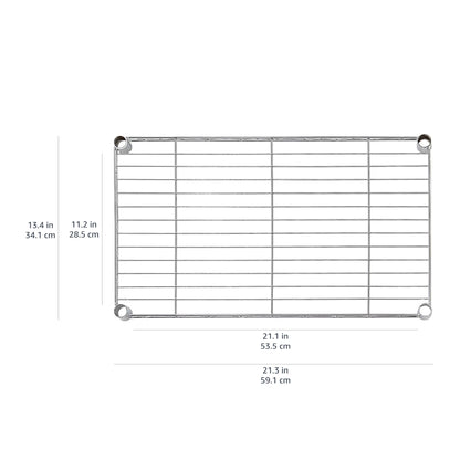 Amazon Basics 3-Shelf Adjustable Heavy Duty Steel Wire Rack Storage Shelving Organizer for Kitchen, Garage, 23.2" L x 13.4" W x 30" H, Black