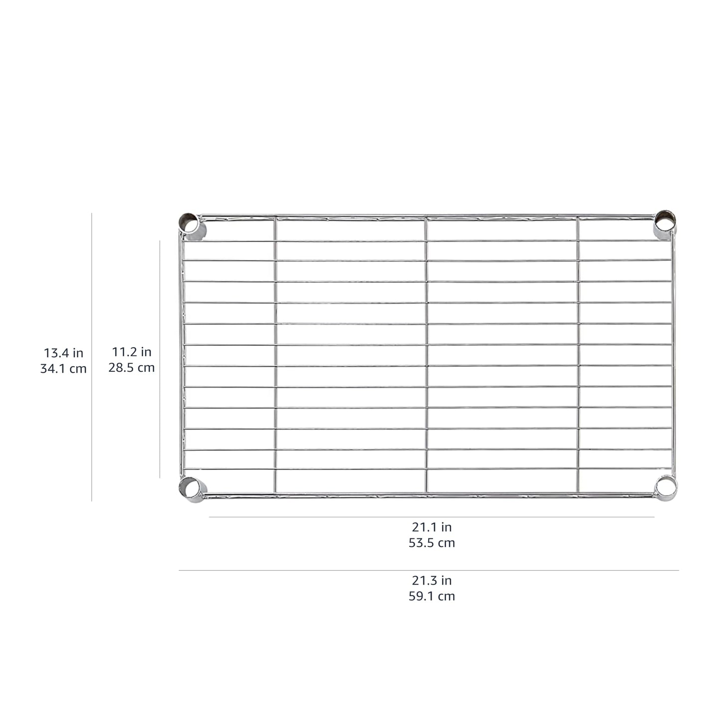 Amazon Basics 3-Shelf Adjustable Heavy Duty Steel Wire Rack Storage Shelving Organizer for Kitchen, Garage, 23.2" L x 13.4" W x 30" H, Black
