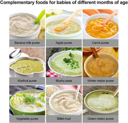 Kobuer 4 in 1 Baby Food Maker, Multifunction Baby Food Processor and Steamer, Puree Blender, Multifunctional Baby Puree Maker, Mini Food Grinder Cooking