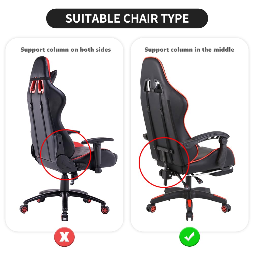 FORCHEER Gaming Chair Cover Set Black for Adults Video Game Chair Water Repellent Jacquard Racing Computer Chair Slipcover with 2 Pieces Armrest Covers