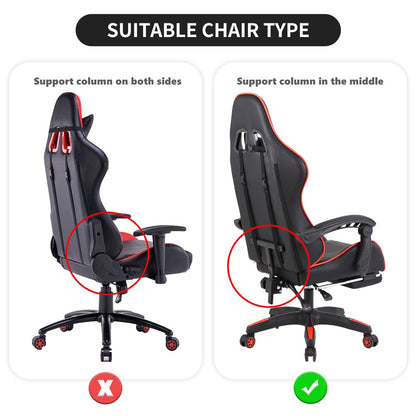 FORCHEER Gaming Chair Cover Set Black for Adults Video Game Chair Water Repellent Jacquard Racing Computer Chair Slipcover with 2 Pieces Armrest Covers